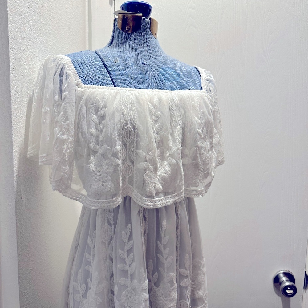Beautiful off white Boho summertime beach wedding dress
